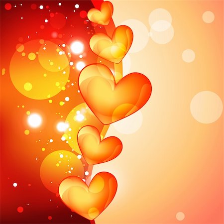 beautiful red color vector heart background design Stock Photo - Budget Royalty-Free & Subscription, Code: 400-05368257