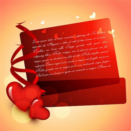 stylish valentine day heart background design with space for your text Stock Photo - Budget Royalty-Free & Subscription, Code: 400-05368260