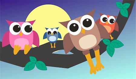 simsearch:400-05876670,k - owl family Stockbilder - Microstock & Abonnement, Bildnummer: 400-05368408