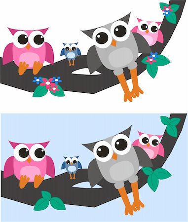 owl family Stock Photo - Budget Royalty-Free & Subscription, Code: 400-05368414