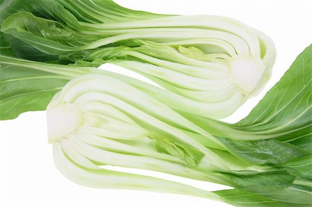 simsearch:400-05744473,k - Halves of Bok Choy on White Background Stock Photo - Budget Royalty-Free & Subscription, Code: 400-05368536