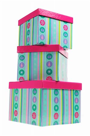 festa del papà - Gift Boxes on White Background Fotografie stock - Microstock e Abbonamento, Codice: 400-05368532