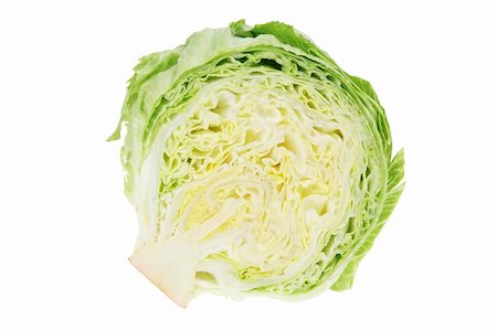 simsearch:400-05369871,k - Iceberg Lettuce on White Background Stock Photo - Budget Royalty-Free & Subscription, Code: 400-05368544