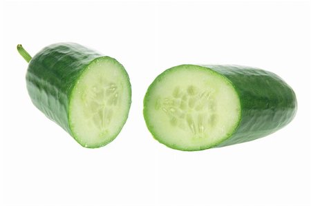 simsearch:400-05369444,k - Lebanese Cucumber on White Background Stock Photo - Budget Royalty-Free & Subscription, Code: 400-05368566