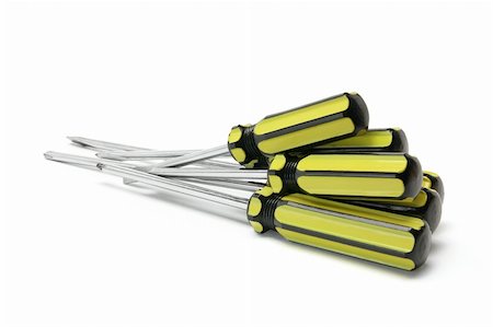 simsearch:400-04996705,k - Pile of Screwdrivers on White Background Photographie de stock - Aubaine LD & Abonnement, Code: 400-05369088