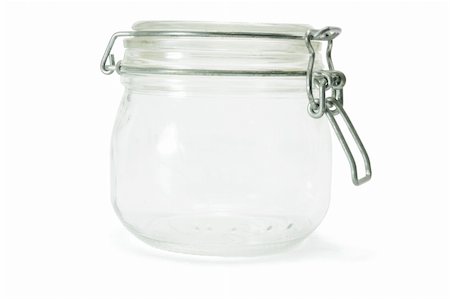 simsearch:400-05288858,k - Glass Jar on Isolated White Background Stock Photo - Budget Royalty-Free & Subscription, Code: 400-05369125