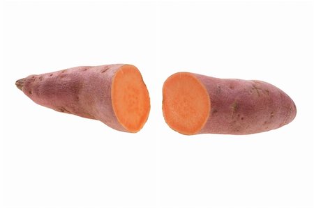 sweet potatoes raw - Sweet Potato on White Background Stock Photo - Budget Royalty-Free & Subscription, Code: 400-05369266