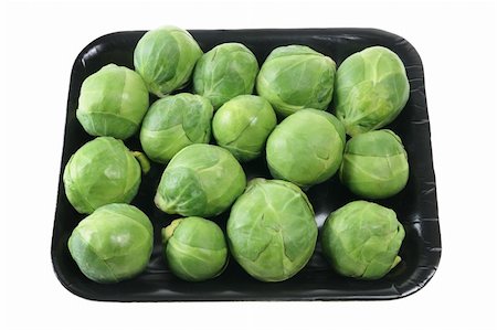 simsearch:400-05744473,k - Brussel Sprout on White Background Stock Photo - Budget Royalty-Free & Subscription, Code: 400-05369289