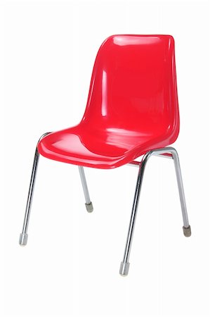 retro chair white background - Red Chair on White Background Stock Photo - Budget Royalty-Free & Subscription, Code: 400-05369415