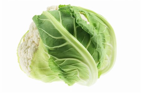 simsearch:400-05369257,k - Cauliflower on Isolated White Background Photographie de stock - Aubaine LD & Abonnement, Code: 400-05369441