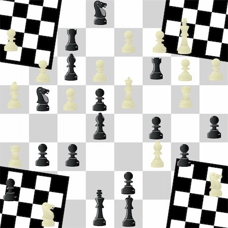 Seamless background of the figures for the game of chess Stock Photo - Budget Royalty-Free & Subscription, Code: 400-05369543