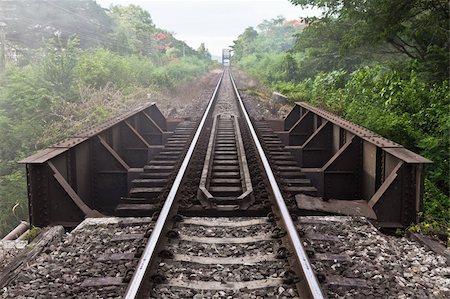 railroad track city perspective - Railroad in Thailand Stock Photo - Budget Royalty-Free & Subscription, Code: 400-05369589