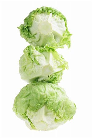 simsearch:400-05744513,k - Iceberg Lettuce on White Background Stock Photo - Budget Royalty-Free & Subscription, Code: 400-05369936