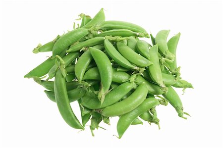 simsearch:400-05744496,k - Sugar Snap Peas on White Background Stock Photo - Budget Royalty-Free & Subscription, Code: 400-05369939