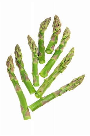 simsearch:400-05744493,k - Asparagus on Isolated White Background Stock Photo - Budget Royalty-Free & Subscription, Code: 400-05369933