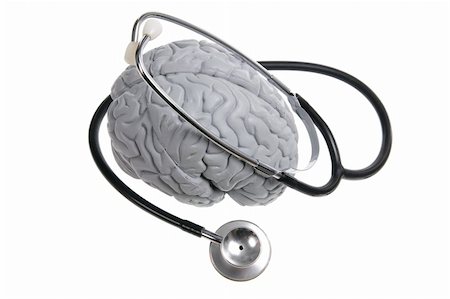 simsearch:400-05369423,k - Brain Specimen and Stethoscope on White Background Stockbilder - Microstock & Abonnement, Bildnummer: 400-05369969