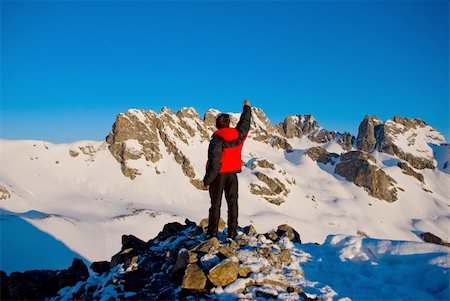 simsearch:400-08074589,k - hiking in the winter mountains Stockbilder - Microstock & Abonnement, Bildnummer: 400-05360078