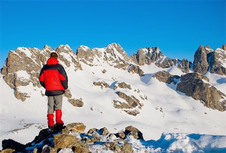 simsearch:400-08074589,k - hiking in the winter mountains Stockbilder - Microstock & Abonnement, Bildnummer: 400-05360114