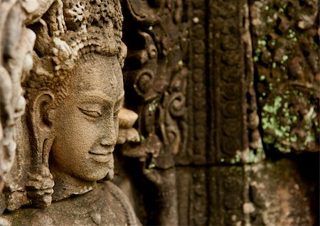 Smiling faces in the Temple of Bayon Stock Photo - Budget Royalty-Free & Subscription, Code: 400-05360137