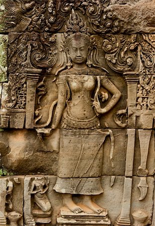 simsearch:400-05335067,k - Smiling faces in the Temple of Bayon Stock Photo - Budget Royalty-Free & Subscription, Code: 400-05360138