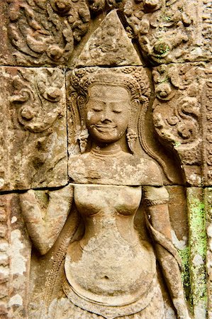 simsearch:400-05335067,k - Smiling faces in the Temple of Bayon Stock Photo - Budget Royalty-Free & Subscription, Code: 400-05360132