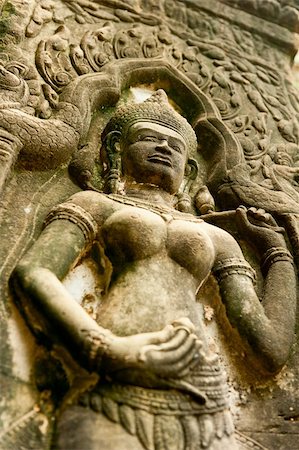 simsearch:400-05335067,k - Smiling faces in the Temple of Bayon Stock Photo - Budget Royalty-Free & Subscription, Code: 400-05360144