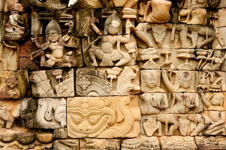 simsearch:400-05335067,k - Smiling faces in the Temple of Bayon Stock Photo - Budget Royalty-Free & Subscription, Code: 400-05360140