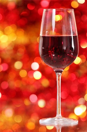 simsearch:400-05359450,k - One glass of the red wine on the christmas background Stock Photo - Budget Royalty-Free & Subscription, Code: 400-05360227