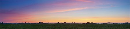 simsearch:400-08794942,k - Panoramic image of the sunrise over field. Foto de stock - Super Valor sin royalties y Suscripción, Código: 400-05360722