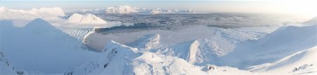 Arctic winter landscape - panorama - Spitsbergen, Svalbard Stock Photo - Budget Royalty-Free & Subscription, Code: 400-05361205