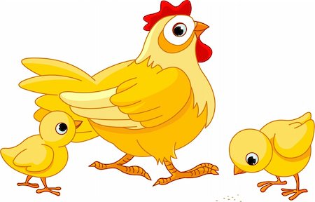 simsearch:400-08500664,k - Mother hen with its baby chicks Stock Photo - Budget Royalty-Free & Subscription, Code: 400-05361541