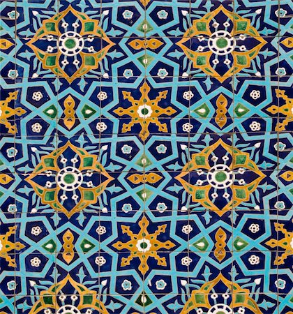 oriental pattern on wall of the mosque, lined with tiles Stock Photo - Budget Royalty-Free & Subscription, Code: 400-05361688