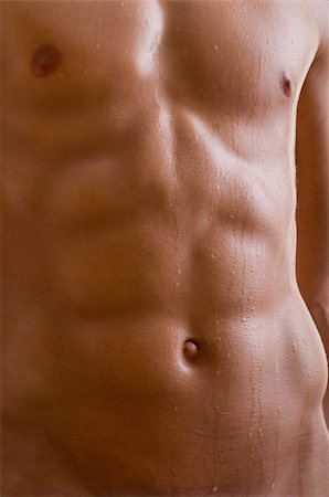 sweating abs - belly naked male body (an athlete) Stock Photo - Budget Royalty-Free & Subscription, Code: 400-05361704