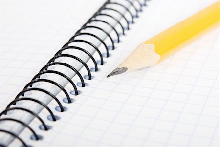 simsearch:700-03554424,k - Education and objects. Blank notebook with pencil Stockbilder - Microstock & Abonnement, Bildnummer: 400-05361844
