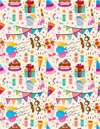 seamless birthday pattern Stock Photo - Budget Royalty-Free & Subscription, Code: 400-05361894