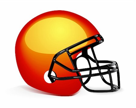 pigskin - Vector orange american football helmet on white Photographie de stock - Aubaine LD & Abonnement, Code: 400-05362023