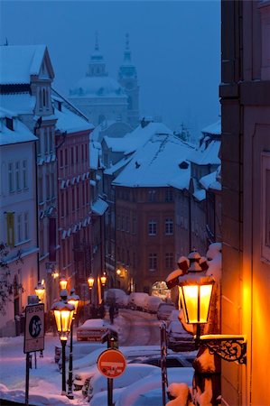 pictures of house street lighting - Prague in winter, Czech Republic Stock Photo - Budget Royalty-Free & Subscription, Code: 400-05362359