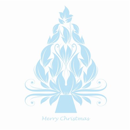 simsearch:400-05117036,k - Beautiful abstract christmas tree isolated on white background Foto de stock - Super Valor sin royalties y Suscripción, Código: 400-05362577