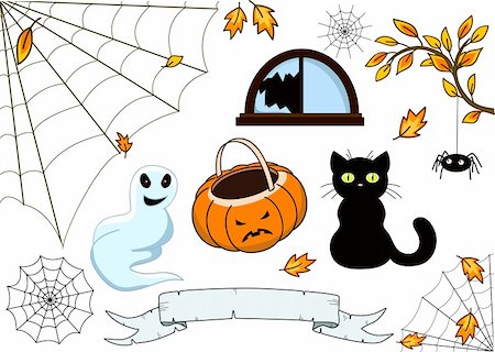 dead cat - Halloween collection - objects isolated over white Stock Photo - Budget Royalty-Free & Subscription, Code: 400-05362710