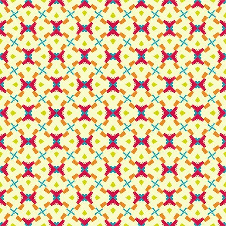 simsearch:400-05363622,k - Geometric pattern (seamless) in red, blue, green, orange, creme Stock Photo - Budget Royalty-Free & Subscription, Code: 400-05363532