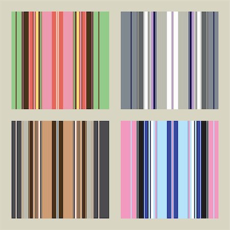Four seamless patterns with retro stripes in bright and stylish colors Stock Photo - Budget Royalty-Free & Subscription, Code: 400-05363540