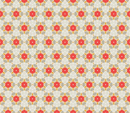 simsearch:400-05752762,k - Geometrical vector pattern (seamless) with stars and flowers in orange, red, grey, green Stockbilder - Microstock & Abonnement, Bildnummer: 400-05363551