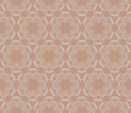 simsearch:400-06073604,k - Stylish design with seamless damask flowers on an (editable) brown background Stockbilder - Microstock & Abonnement, Bildnummer: 400-05363573