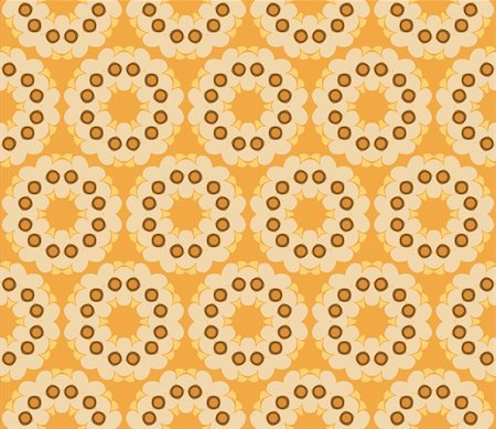 simsearch:400-05730150,k - Retro style seamless pattern with flowers on a gold background Stock Photo - Budget Royalty-Free & Subscription, Code: 400-05363602
