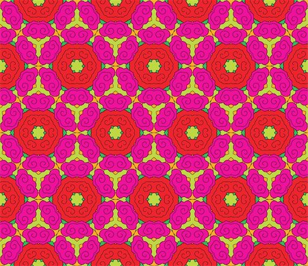 simsearch:400-06629563,k - Seamless pattern with romantic pink and red roses with green leaves Foto de stock - Super Valor sin royalties y Suscripción, Código: 400-05363614