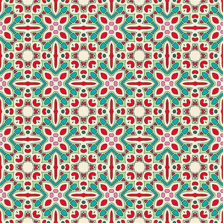 simsearch:400-04280922,k - Seamless and elegant Baroque pattern with flowers in pink, red, green, creme white Foto de stock - Super Valor sin royalties y Suscripción, Código: 400-05363626