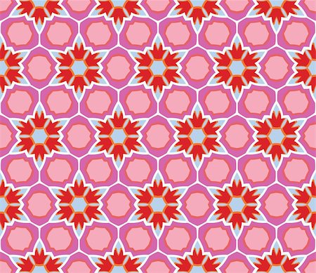 simsearch:400-04390786,k - Cheerful, seamless and colorful floral pattern in red, pink, purple and blue Fotografie stock - Microstock e Abbonamento, Codice: 400-05363620