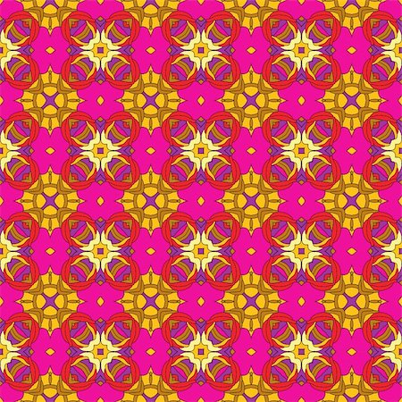 simsearch:400-04280922,k - Seamless and elegant Baroque pattern with flowers in pink, red, purple, yellow, orange Foto de stock - Super Valor sin royalties y Suscripción, Código: 400-05363634