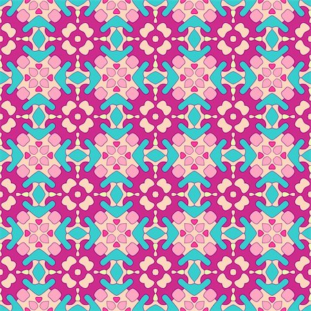 Seamless and elegant Baroque pattern with flowers in pink, purple, green Stock Photo - Budget Royalty-Free & Subscription, Code: 400-05363635