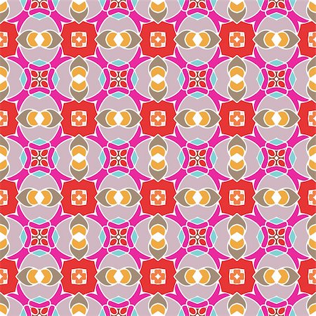 simsearch:400-04280922,k - Seamless and elegant Baroque pattern with flowers in pink, brown, red, orange Foto de stock - Super Valor sin royalties y Suscripción, Código: 400-05363644